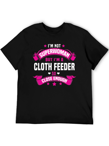 Camiseta Negra con Diseño Cloth Feeder
