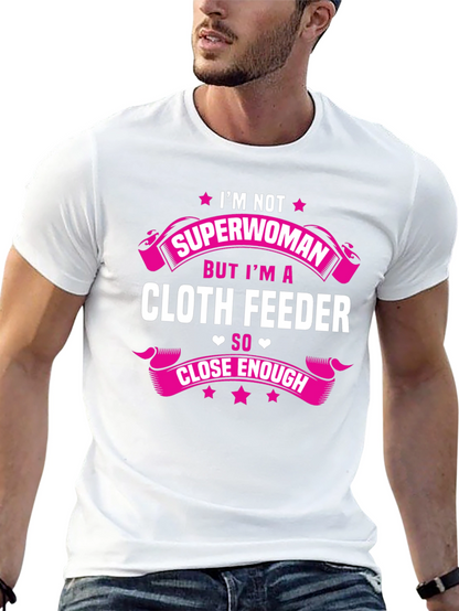 Camiseta Negra con Diseño Cloth Feeder