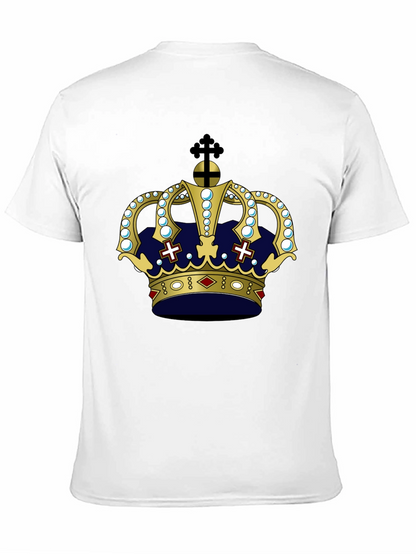 Camiseta Negra con Corona Real Estilizada