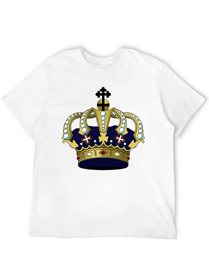 Camiseta Negra con Corona Real Estilizada