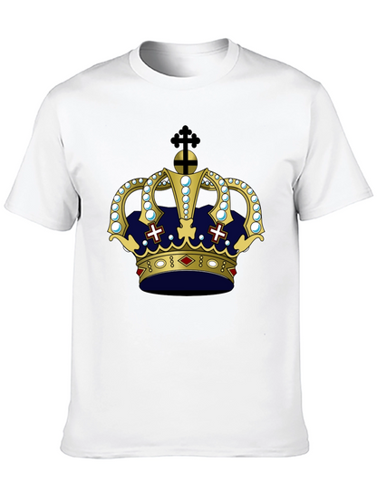 Camiseta Negra con Corona Real Estilizada