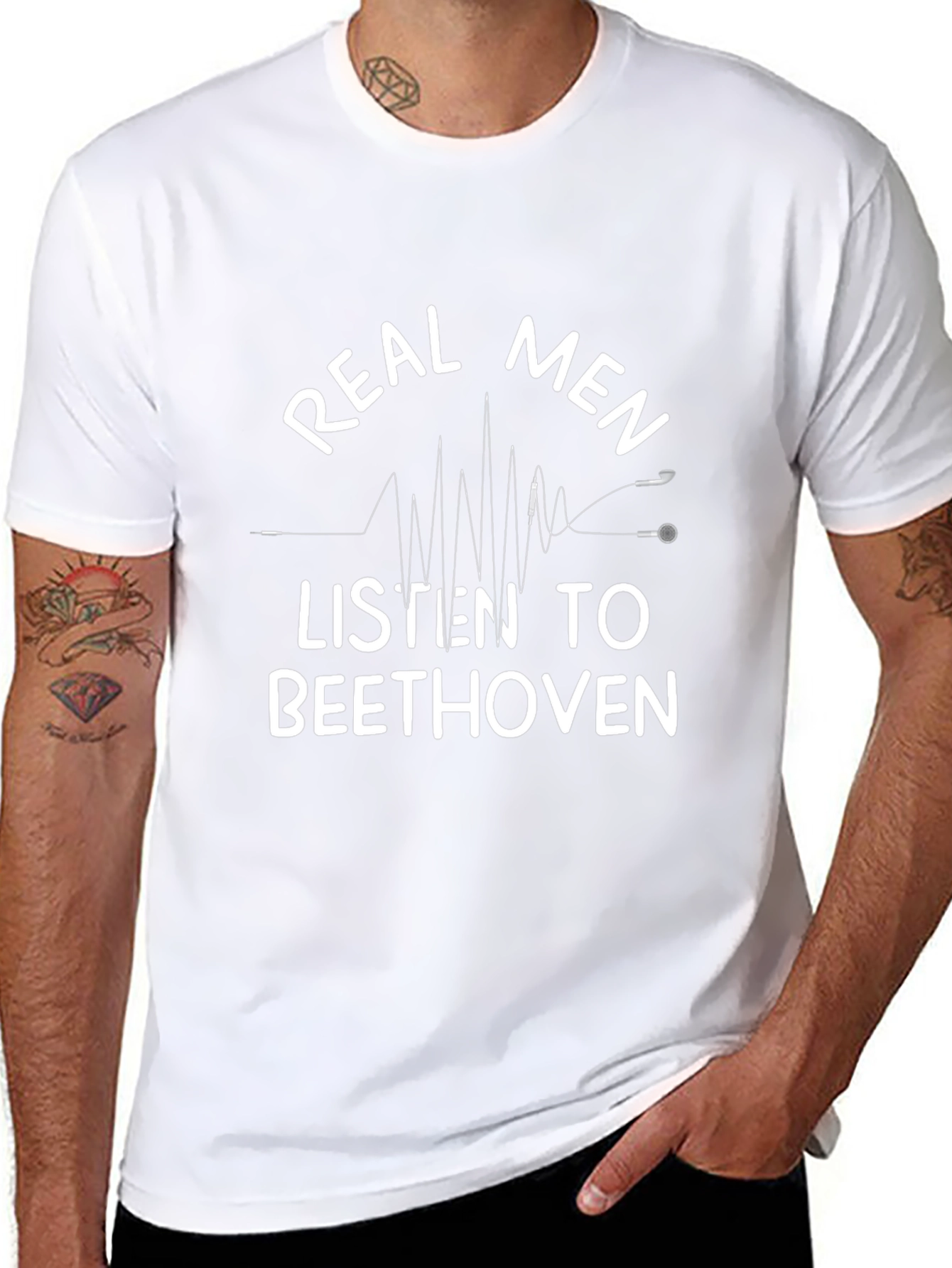 Camiseta Hombre: Beethoven para Verdaderos Hombres