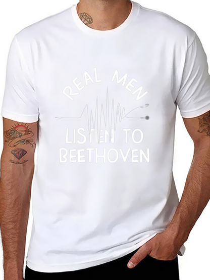 Camiseta Hombre: Beethoven para Verdaderos Hombres