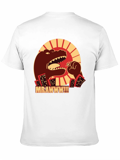 Camiseta Negra Godzilla MRAWWW!!! para Hombre
