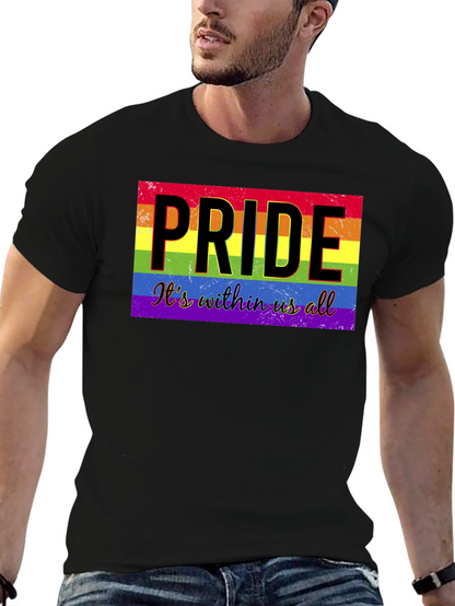 Camiseta Negra con Diseño de Orgullo LGBTQ+