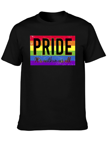 Camiseta Negra con Diseño de Orgullo LGBTQ+