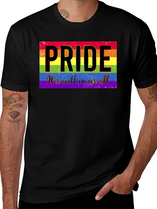 Camiseta Negra con Diseño de Orgullo LGBTQ+