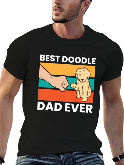 Camiseta Negra Best Doodle Dad Ever