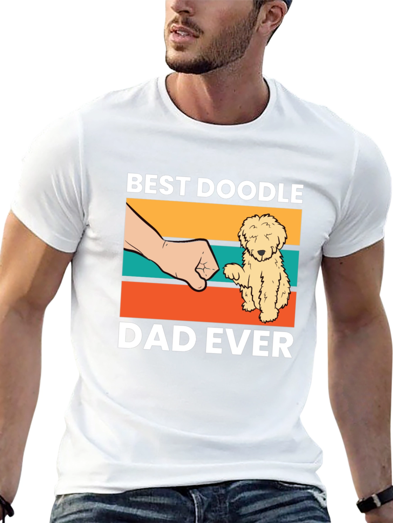 Camiseta Negra Best Doodle Dad Ever
