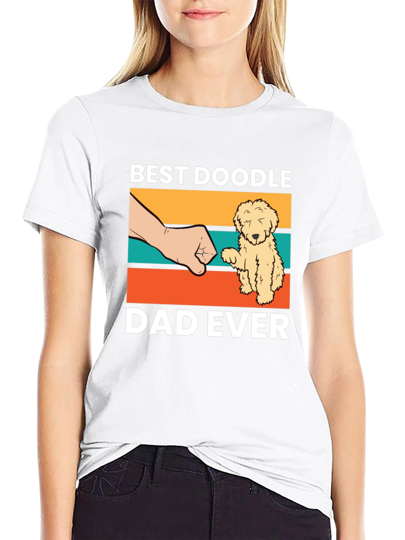 Camiseta Negra Best Doodle Dad Ever
