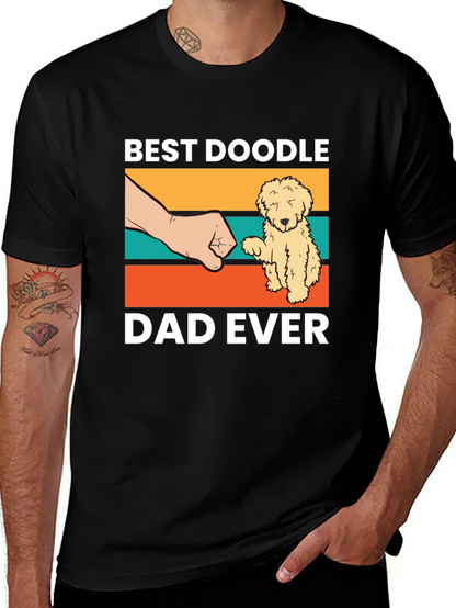 Camiseta Negra Best Doodle Dad Ever