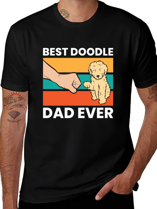 Camiseta Negra Best Doodle Dad Ever