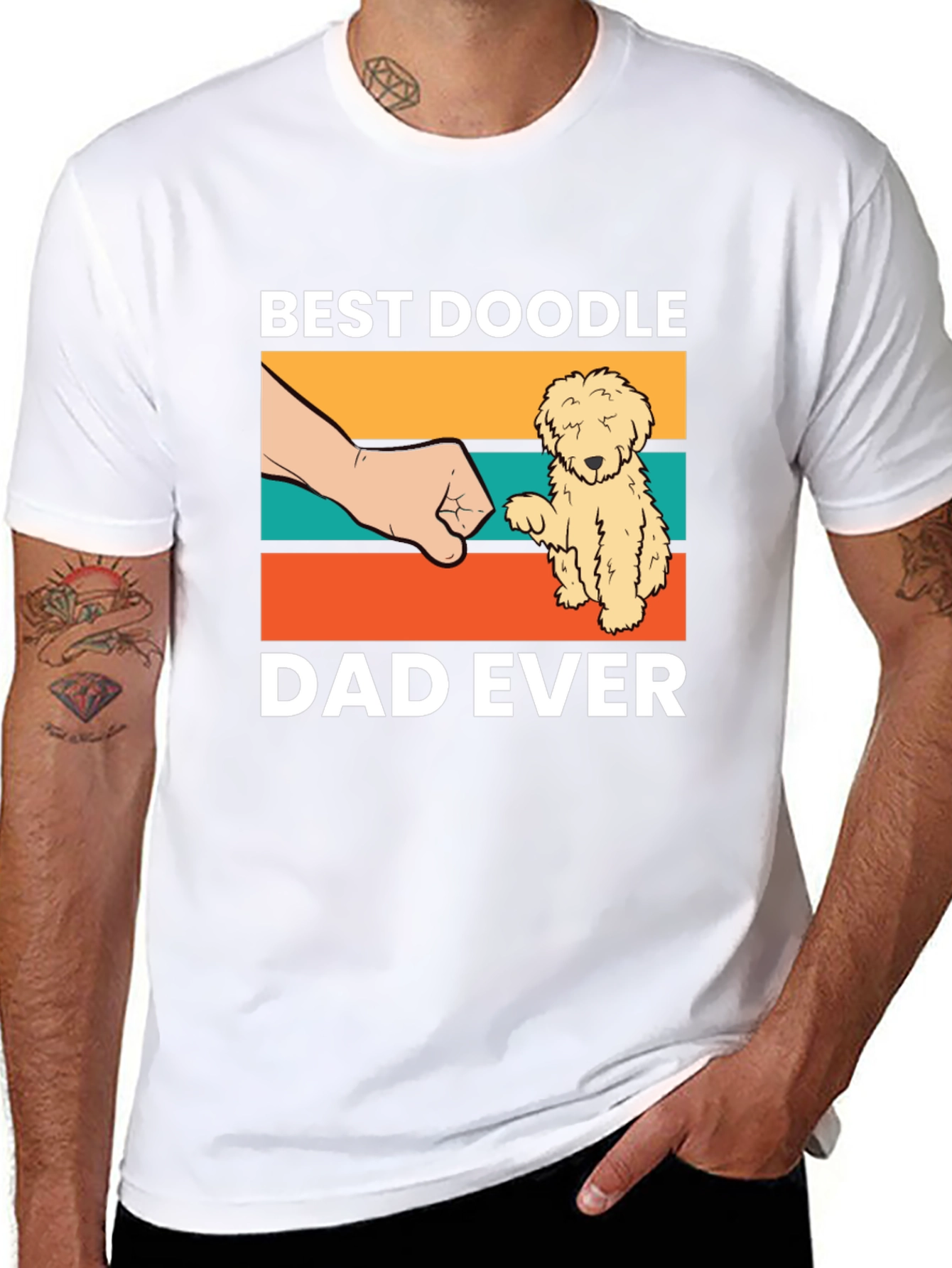 Camiseta Negra Best Doodle Dad Ever