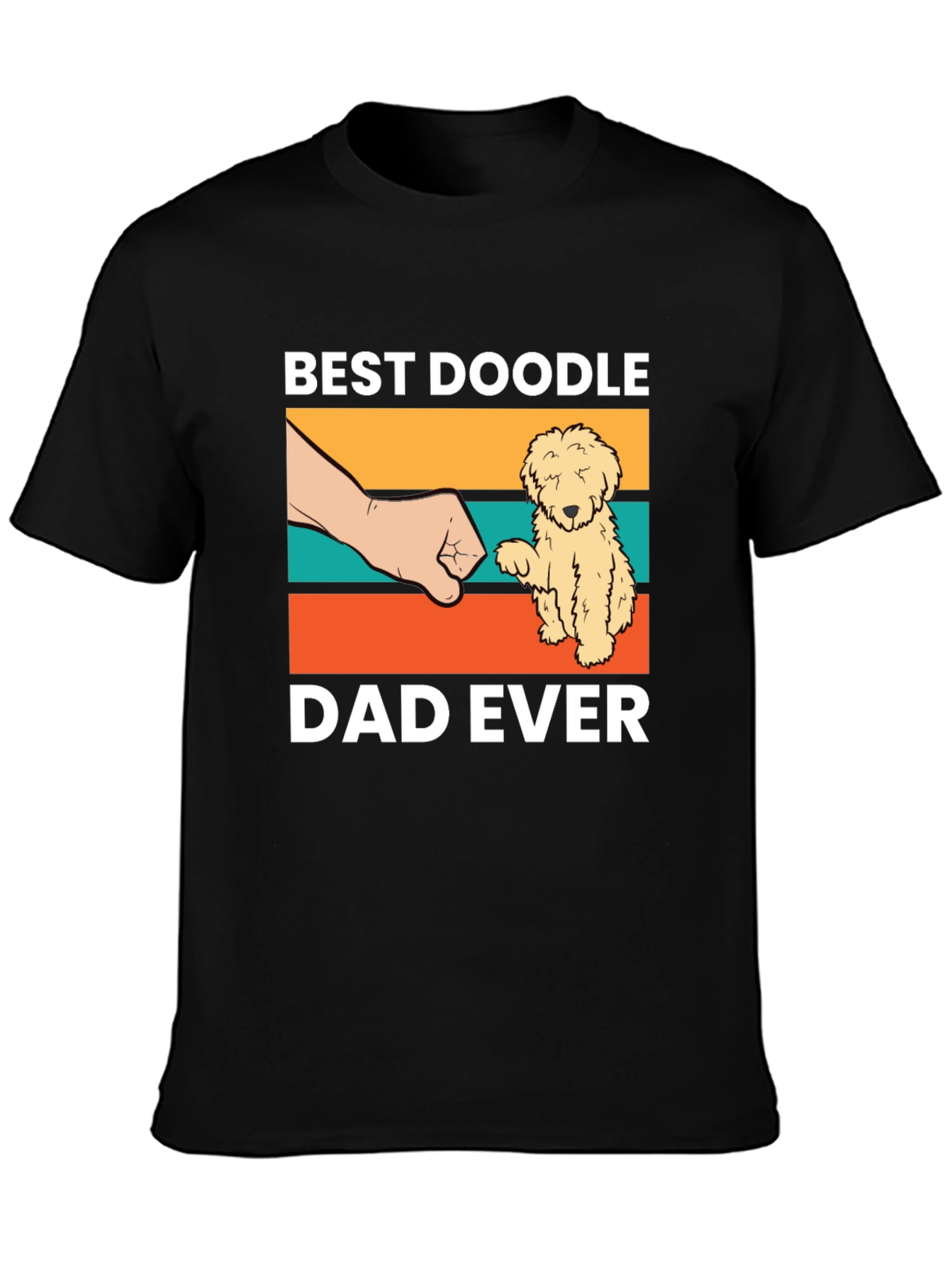Camiseta Negra Best Doodle Dad Ever