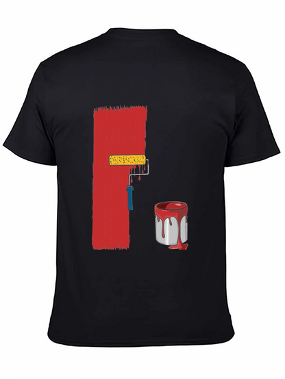 Camiseta Negra con Diseño de Pintura