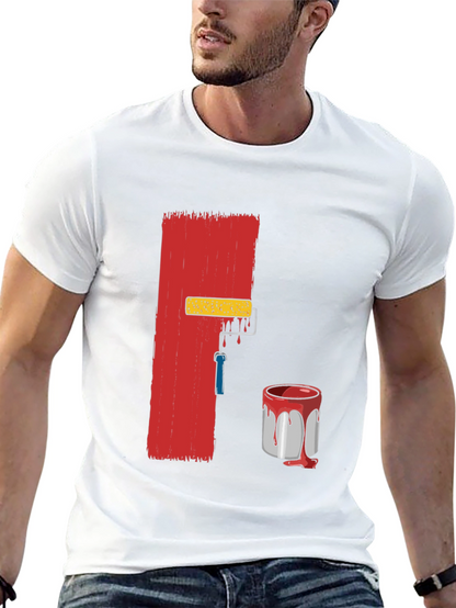 Camiseta Negra con Diseño de Pintura