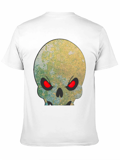 Camiseta Negra Calavera con Ojos Rojos