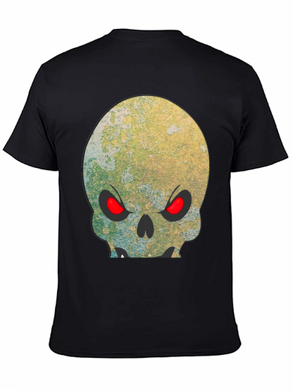 Camiseta Negra Calavera con Ojos Rojos