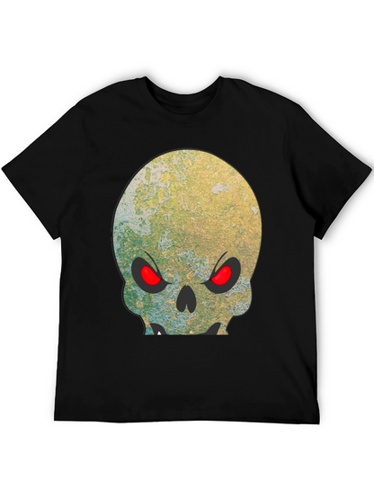Camiseta Negra Calavera con Ojos Rojos