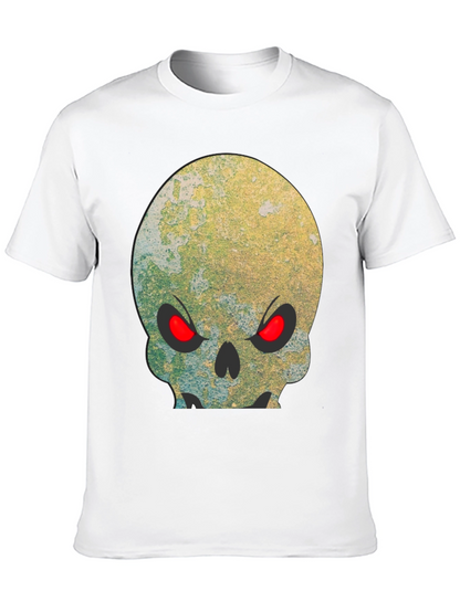 Camiseta Negra Calavera con Ojos Rojos