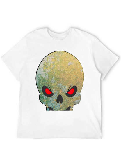 Camiseta Negra Calavera con Ojos Rojos