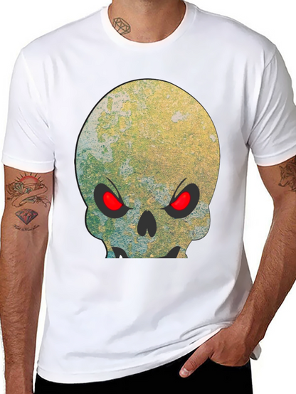 Camiseta Negra Calavera con Ojos Rojos