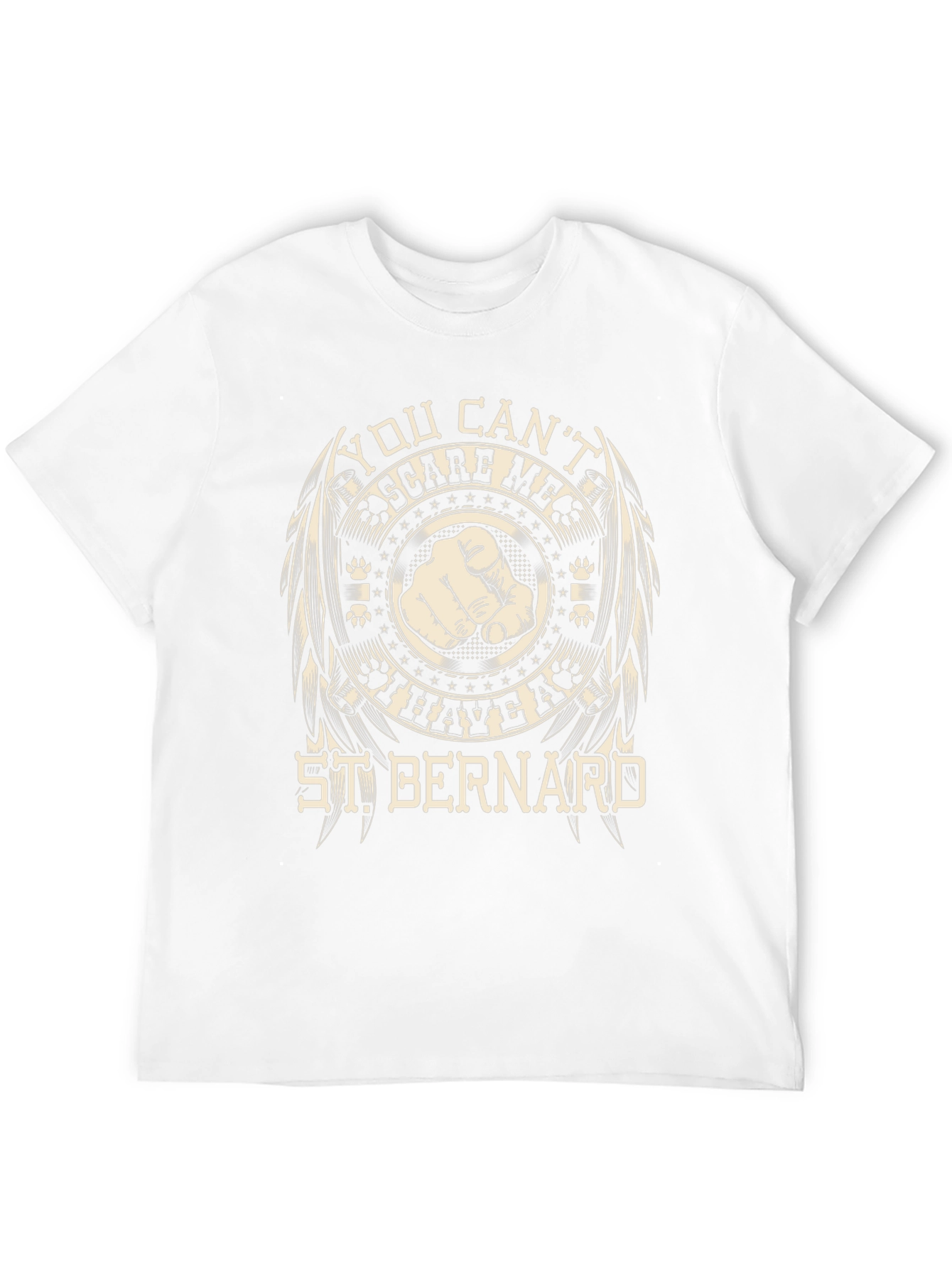 Camiseta Negra St. Bernard: ¡No Me Asustas!