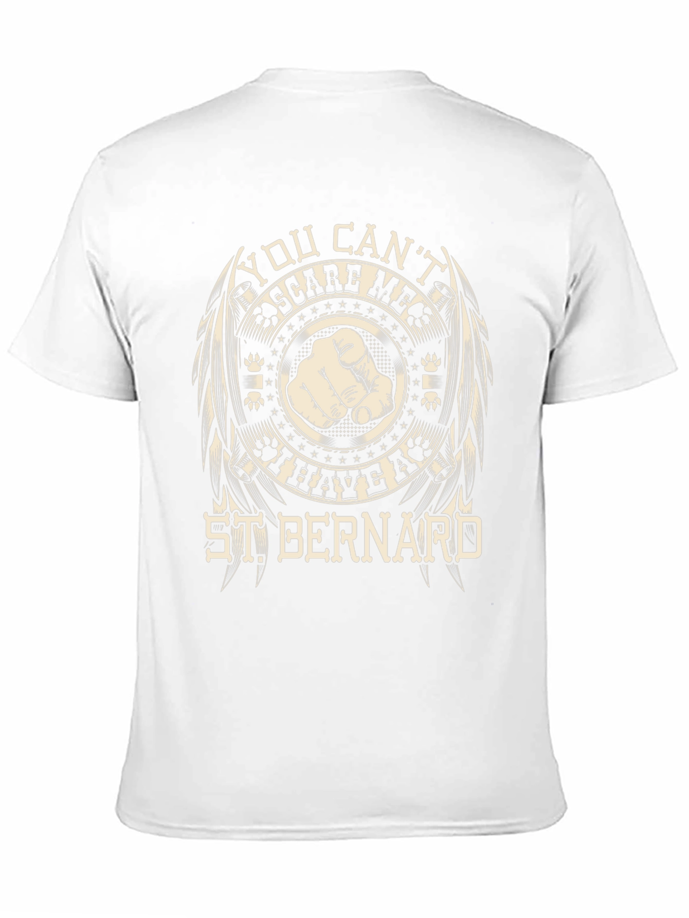 Camiseta Negra St. Bernard: ¡No Me Asustas!