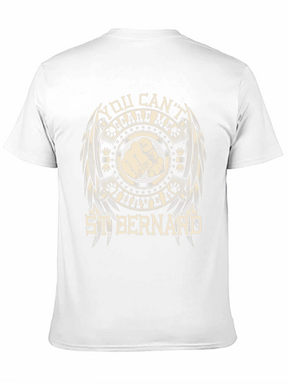 Camiseta Negra St. Bernard: ¡No Me Asustas!