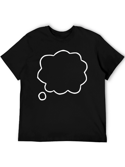Camiseta Negra con Bocadillo de Pensamiento