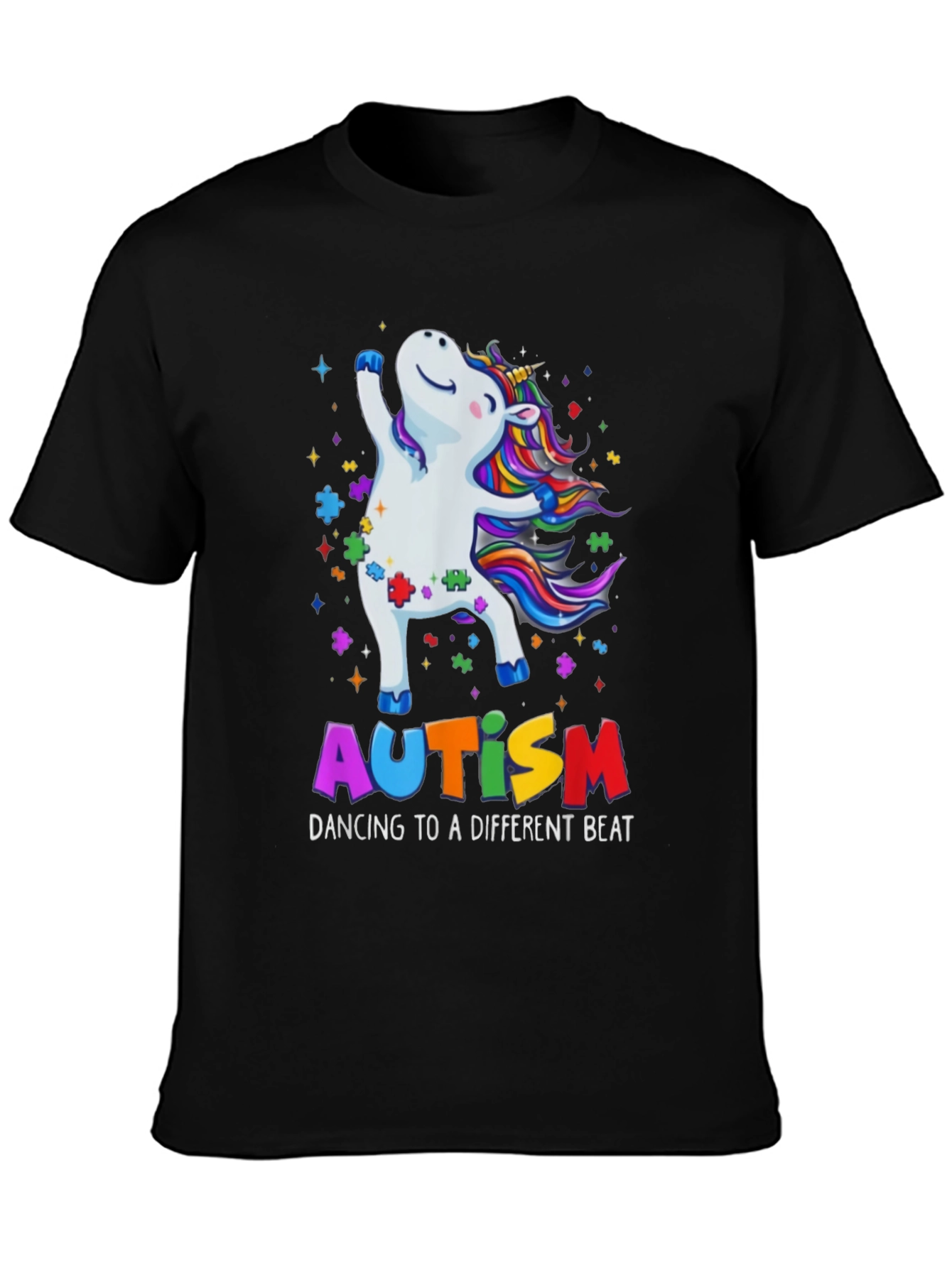 Camiseta Unicornio Autismo Dancing Beat