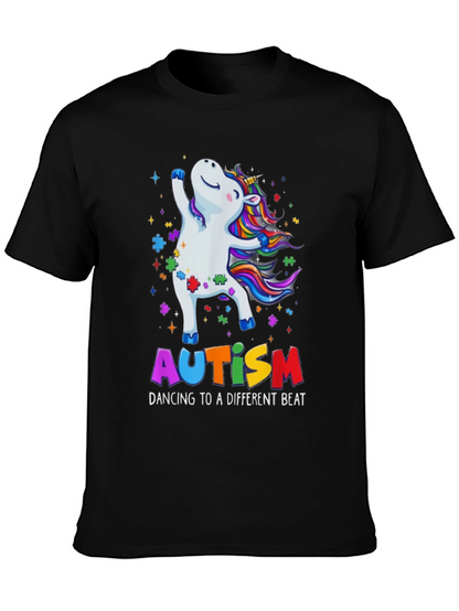 Camiseta Unicornio Autismo Dancing Beat