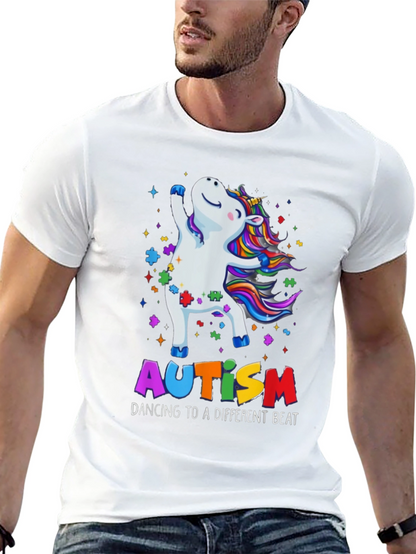 Camiseta Unicornio Autismo Dancing Beat