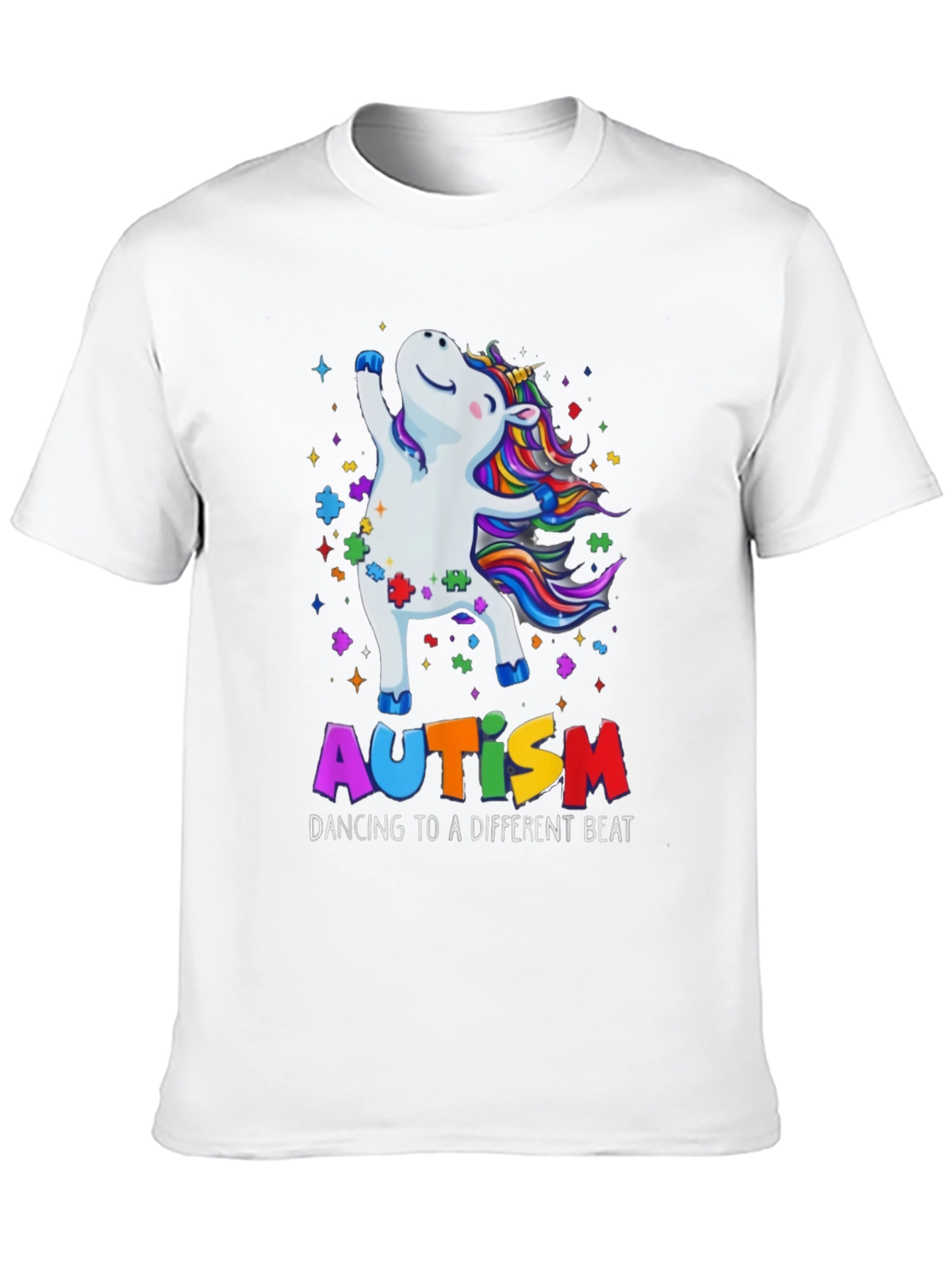 Camiseta Unicornio Autismo Dancing Beat
