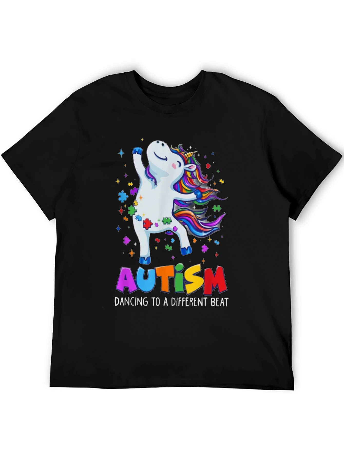 Camiseta Unicornio Autismo Dancing Beat