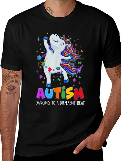 Camiseta Unicornio Autismo Dancing Beat