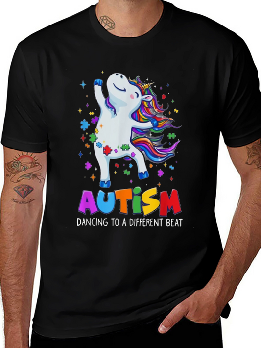 Camiseta Unicornio Autismo Dancing Beat