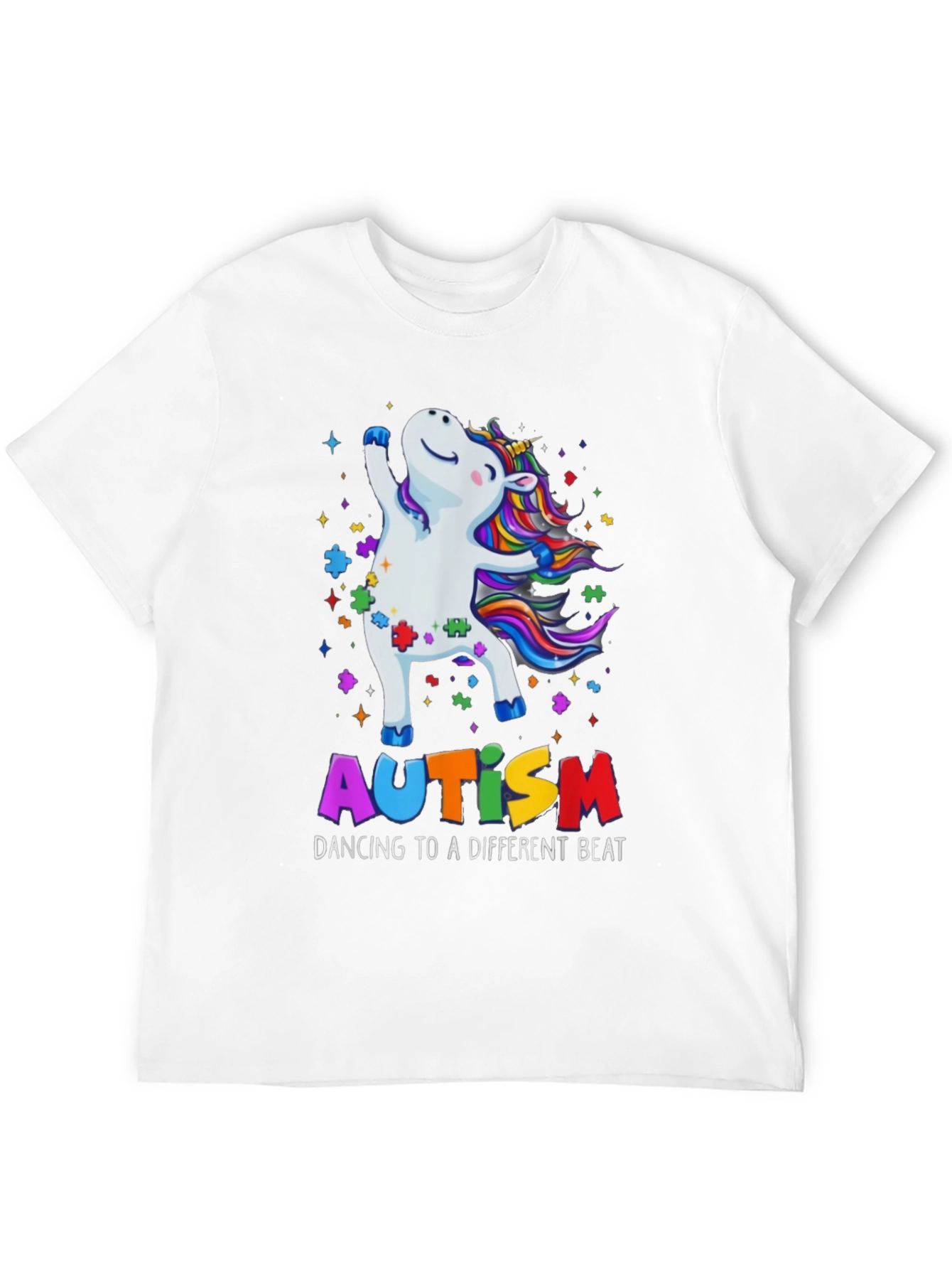 Camiseta Unicornio Autismo Dancing Beat