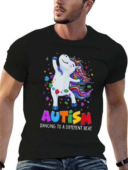 Camiseta Unicornio Autismo Dancing Beat