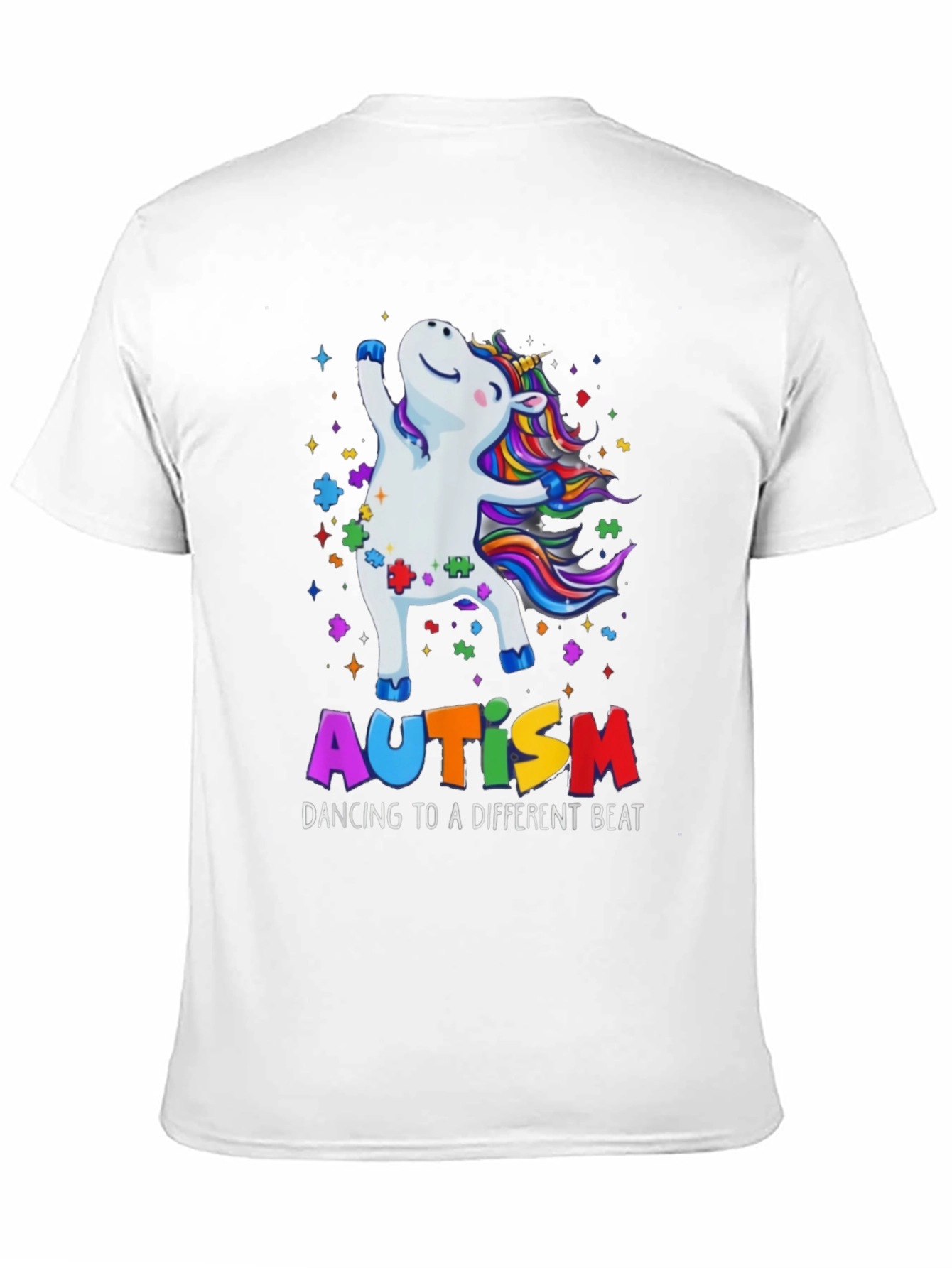Camiseta Unicornio Autismo Dancing Beat