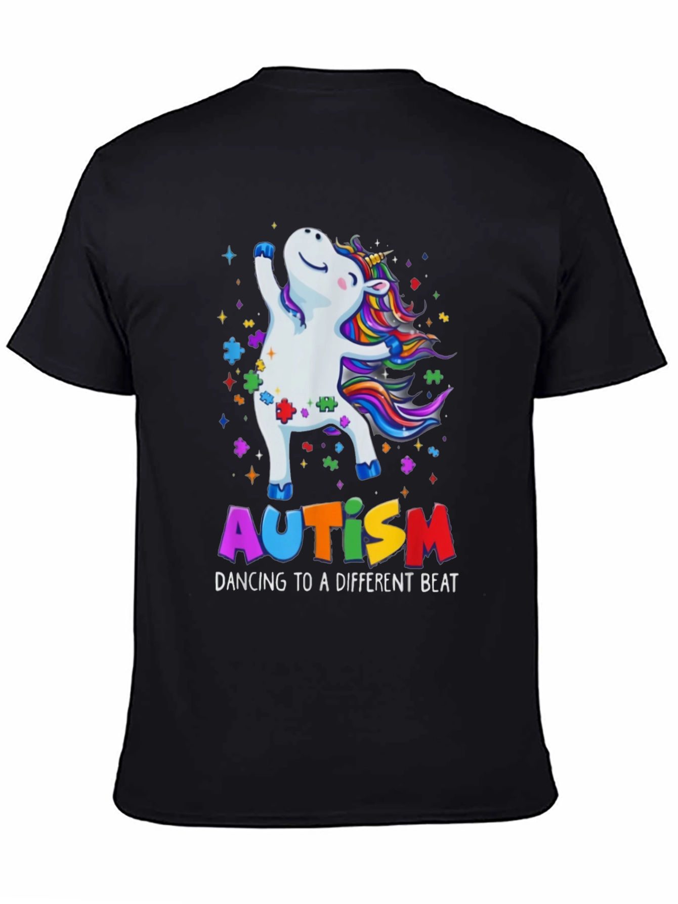 Camiseta Unicornio Autismo Dancing Beat