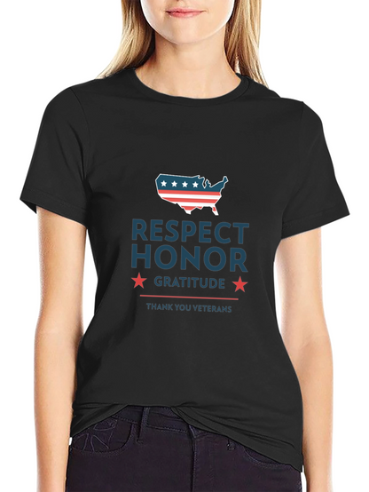 Camiseta Hombre: Respeto Honor Gratitud - Veteranos