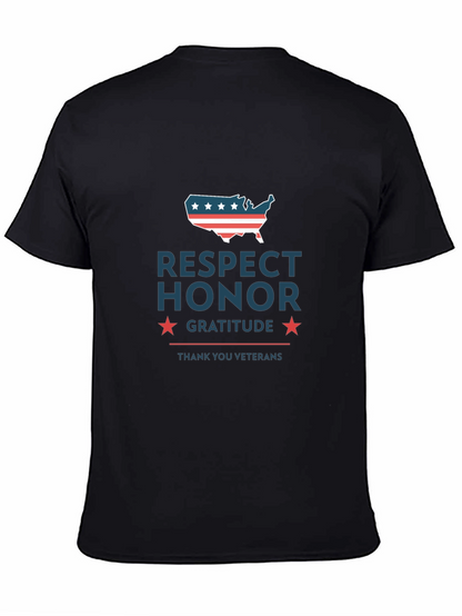 Camiseta Hombre: Respeto Honor Gratitud - Veteranos