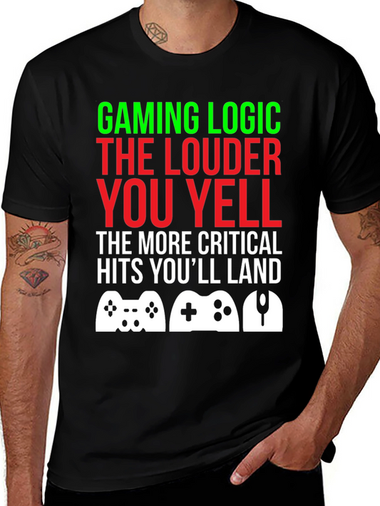 Camiseta Gamer: Lógica de Juego ¡Grita para Ganar!