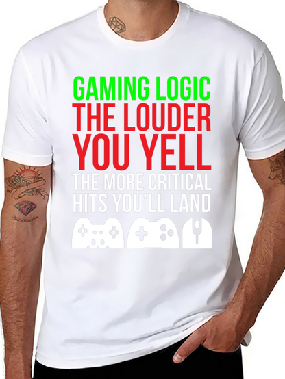 Camiseta Gamer: Lógica de Juego ¡Grita para Ganar!