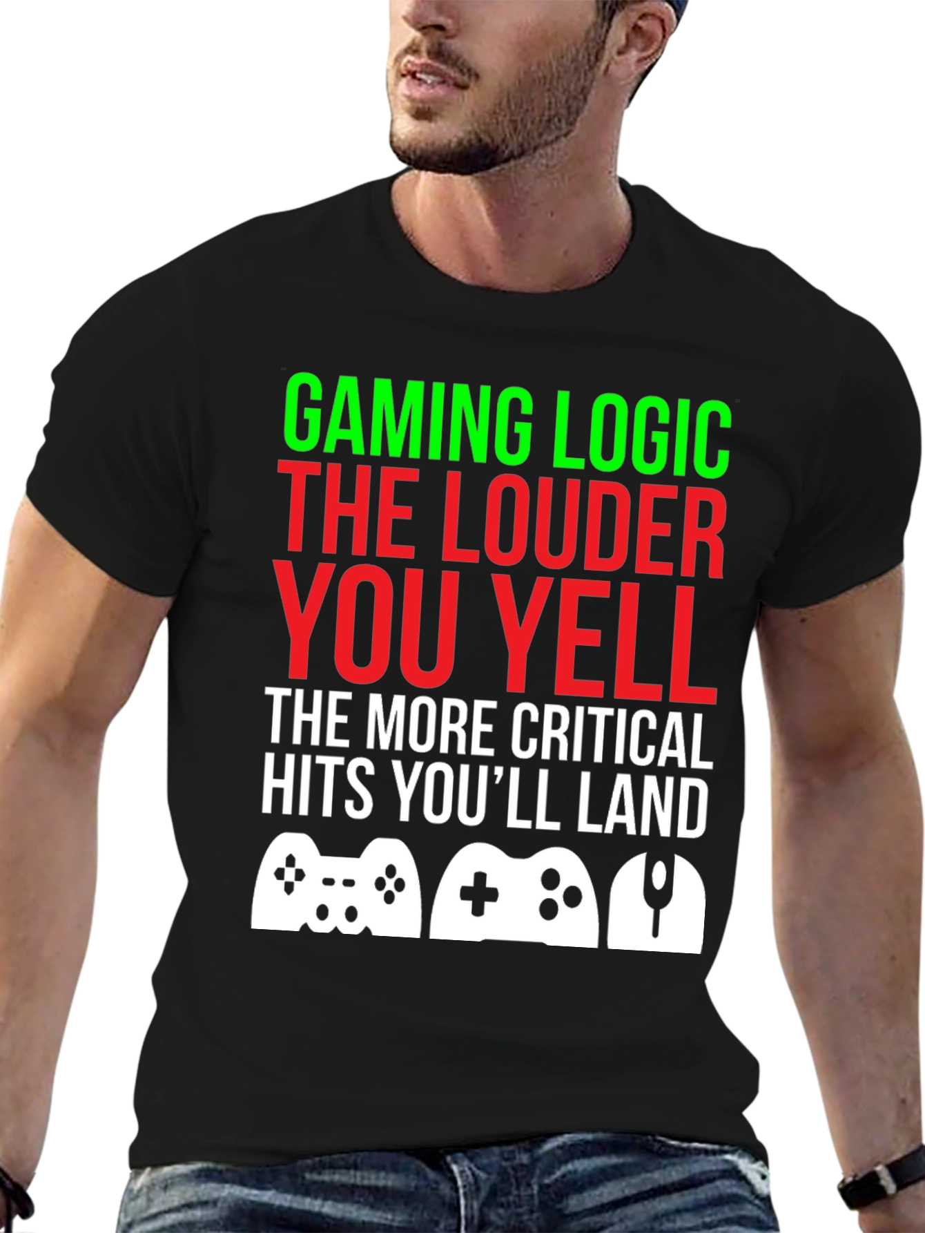Camiseta Gamer: Lógica de Juego ¡Grita para Ganar!