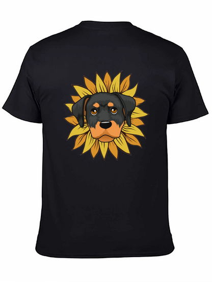 Camiseta Hombre Rottweiler Girasol