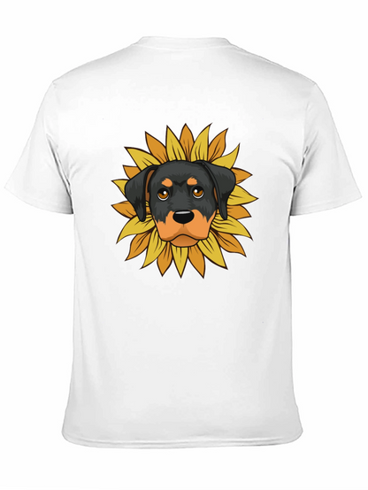 Camiseta Hombre Rottweiler Girasol
