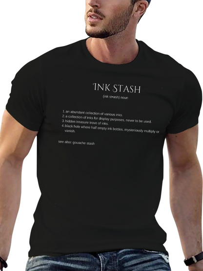 Camiseta Negra Ink Stash: Para Amantes de la Tinta