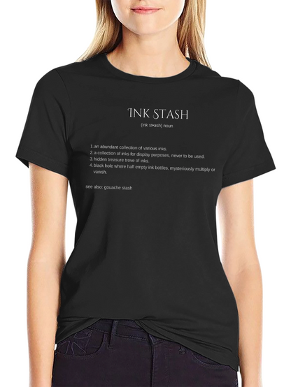 Camiseta Negra Ink Stash: Para Amantes de la Tinta